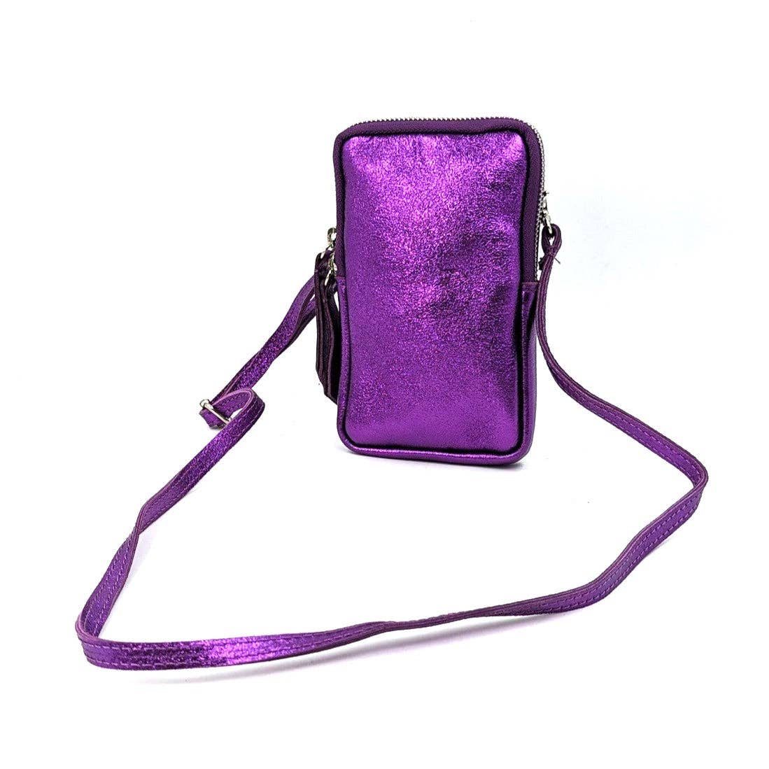 Tempest Designs – wholesale Crossbody bag – Women's – Essential metallic leather cross body phone bag/purse11