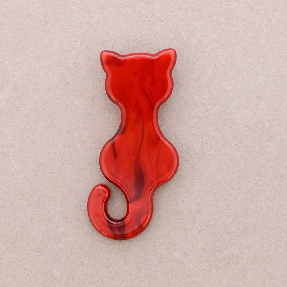 Sonata – wholesale Snap jewellery – Resin Cat Brooch1