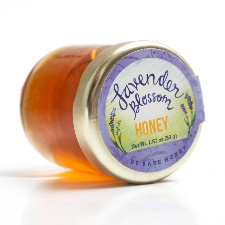 Lavender Blossom Honey, 1.87 oz Gift Jar for wholesale by Bare Honey