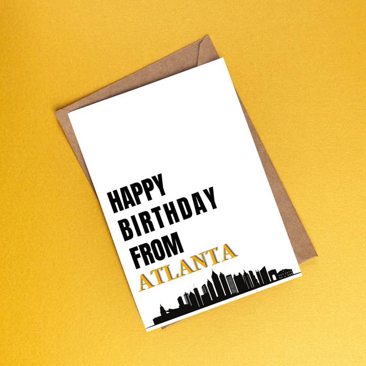 Happy Birthday From Atlanta for wholesale by The Nanny Cards