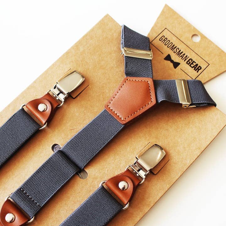Men's Charcoal Grey Suspenders for wholesale by Groomsman Gear