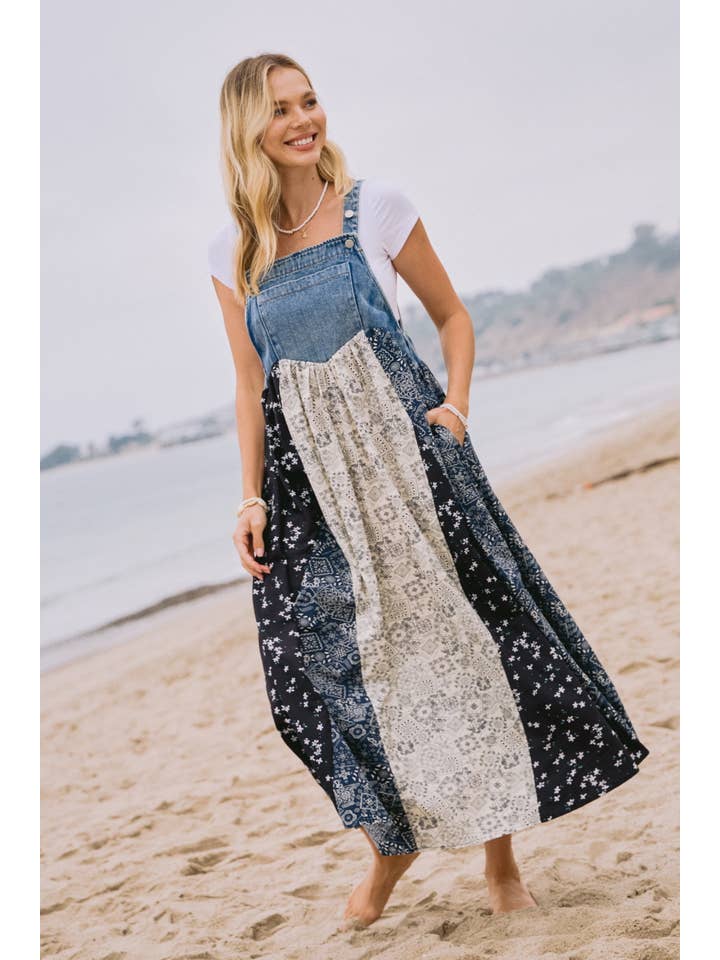 Plus Washed Denim Top Overall Dress for wholesale on Faire3