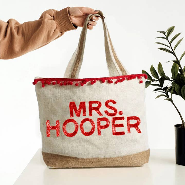 GiftsbyPR - Wholesale Tote Bag - Women's - Personalized Beaded Tote Bag, Custom Bride Tote Bag4