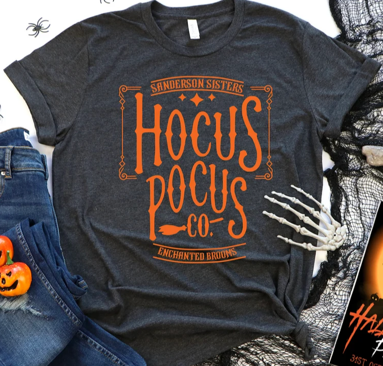 Eleven Fashion - Wholesale Screen Printed T-Shirt - Women's - Hocus Pocus Shirt, Halloween Shirt0