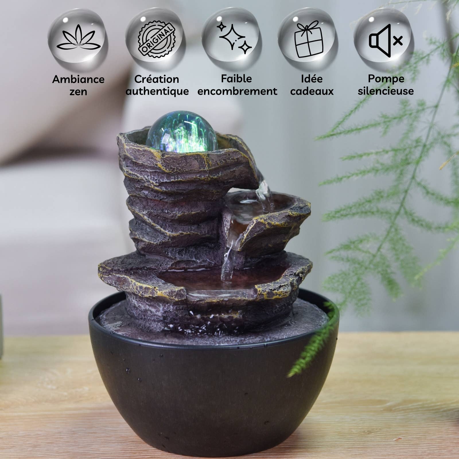 Zen'Arôme - Vendita all'ingrosso Decorazione natalizia - Fontana da interno Cascata Zen Decorazione Rilassante Guru2