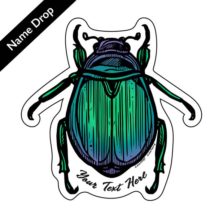 Pegatina de Nombre de Escarabajo | Personalizable para venta al por mayor de Counter Couture