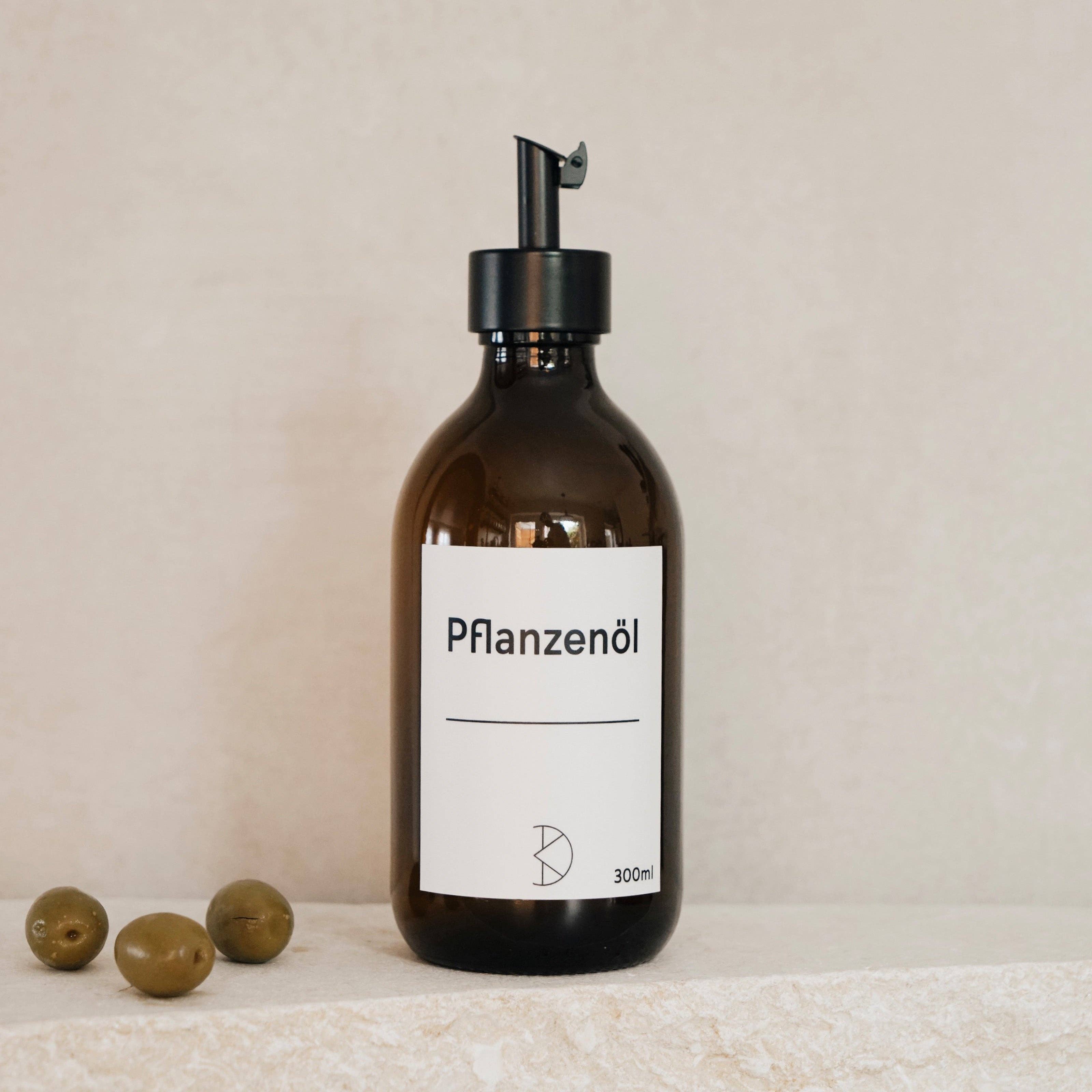 Koffs Design - Wholesale Oil/Vinegar Dispenser - Brown Glass Oil Dispenser – 300 ml Bottle with Stainless Steel Pourer4