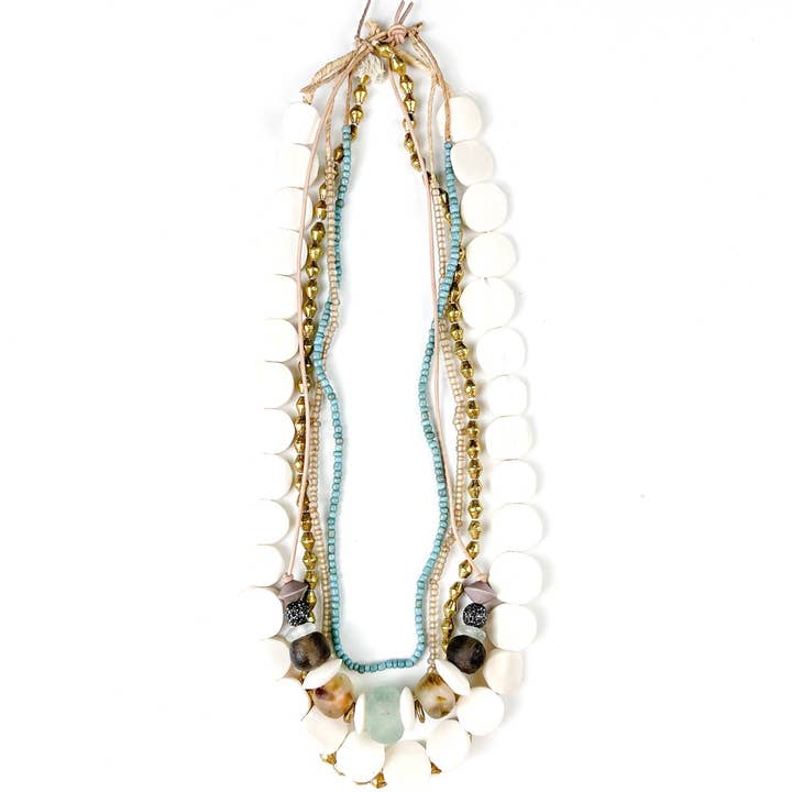 Twine & Twig - Wholesale Jewelry Set - Sea Glass Layer Necklace Set