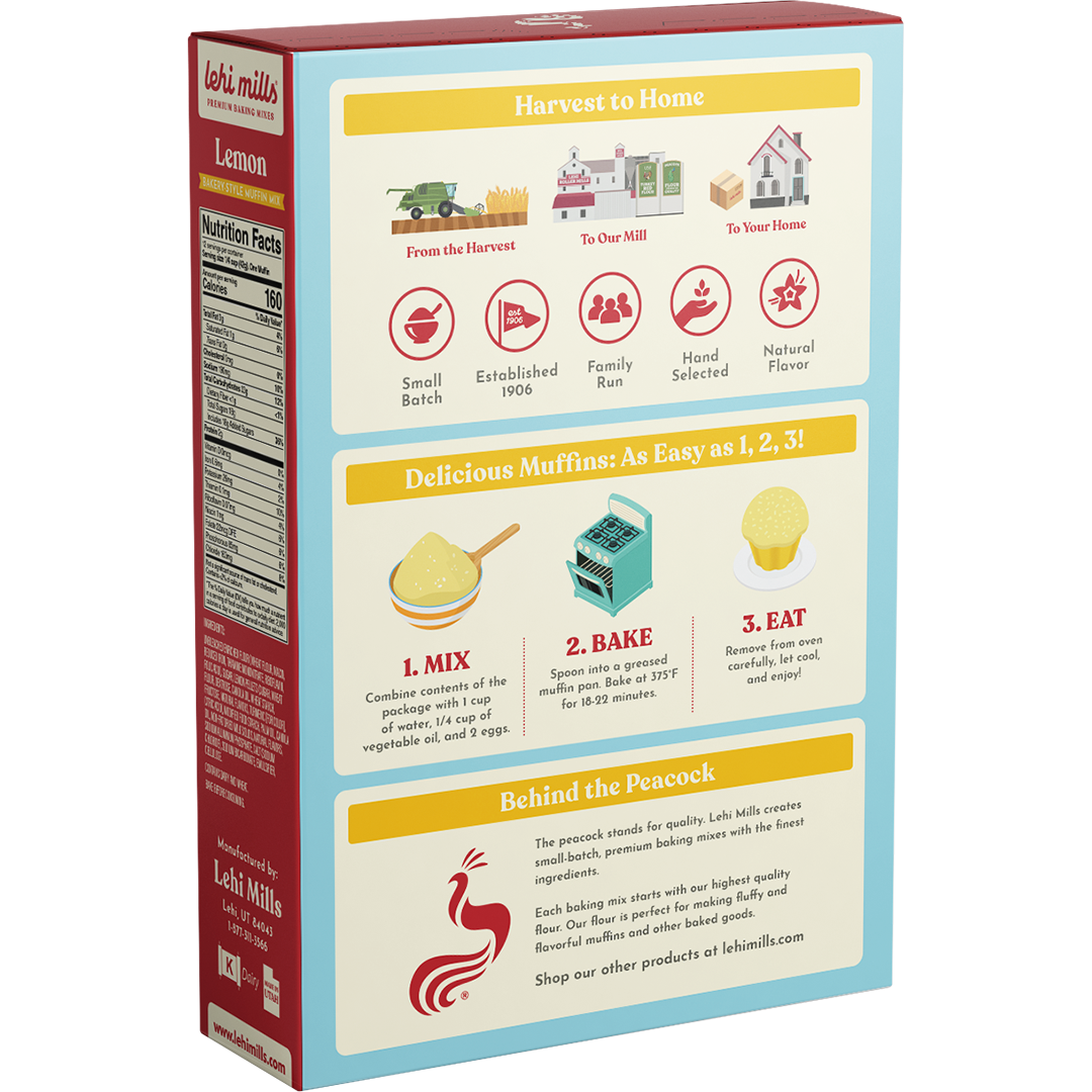 Lehi Mills - Wholesale Muffin Mix - Lemon Muffin Mix2