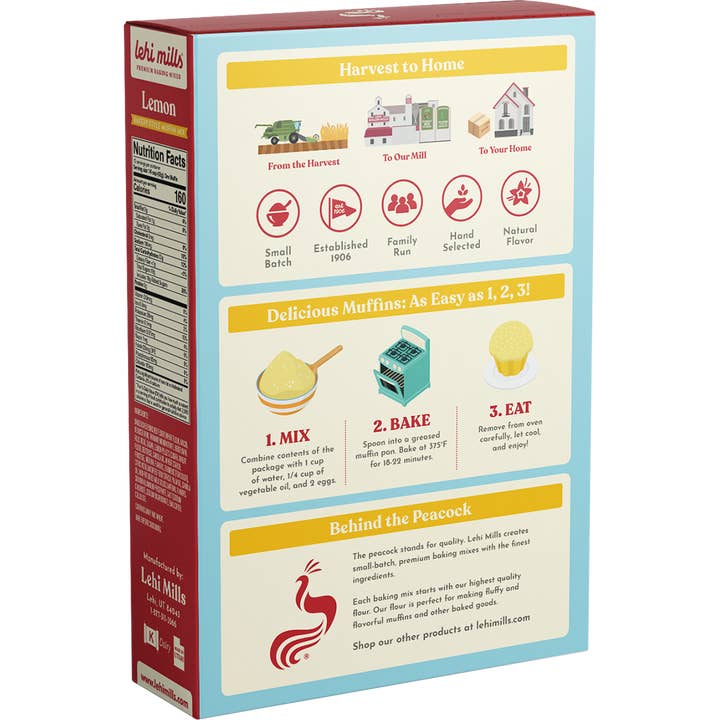 Lehi Mills - Wholesale Muffin Mix - Lemon Muffin Mix2