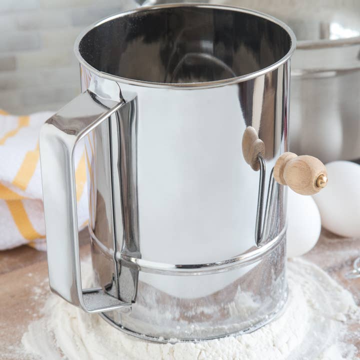 Fox Run Brands - Wholesale Sifter - Fox Run Flour Sifter, 4-Cup, 5.75" x 5.75" x 6.25"2