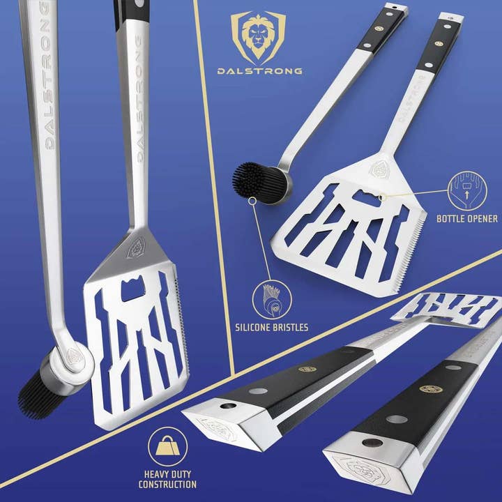 Dalstrong - Wholesale Kitchen/Utility Knife - Tongs, Spatula, Fork, Silicone Brush | 4 Piece Premium Grill Kit | Dalstrong ©1