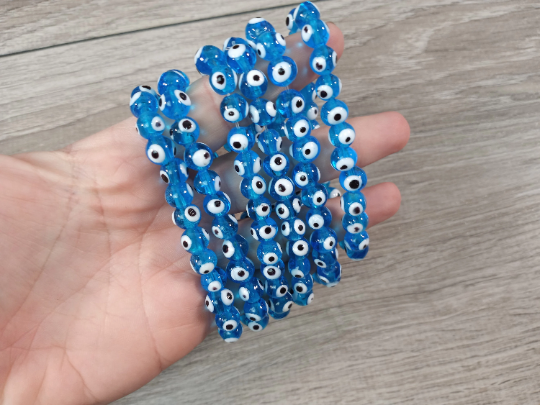 Keystone Crystals - Wholesale Beaded Bracelet - Evil Eye Protection Bracelet 8mm – Wholesale Beaded Jewelry4