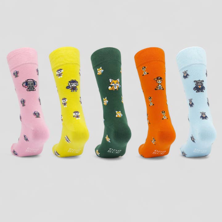 ONESCK – wholesale Socks – Unisex – Funky Animal Socks | Starter Kit | Colourful Gifts7