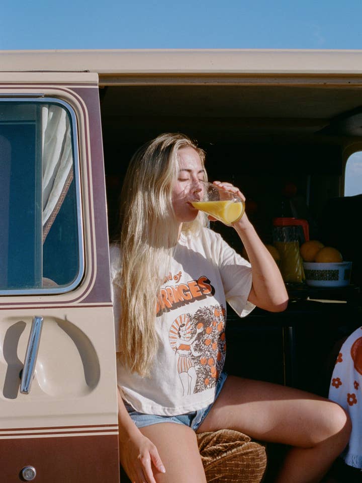 Land of Oranges Crop Top for wholesale by 5801 Print House