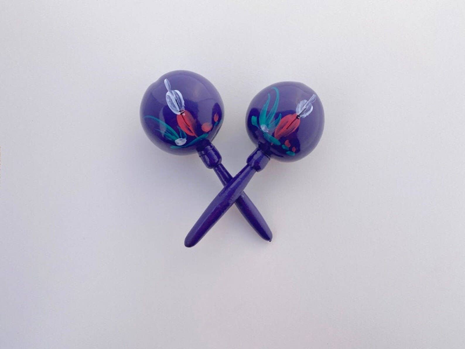 Fiesta Fancies - Vente Cadeaux pour invités - Maracas Fiesta Party Favors peints à la main (1 paire), cadeau de fête6