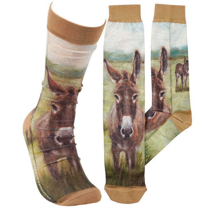 Donkey Socks for wholesale by Primitives by Kathy
