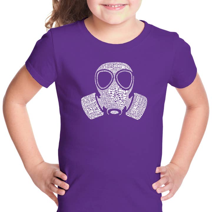 LA Pop Art – wholesale T-shirt med screentryck – Barn – Flicka Word Art T-shirt - SLANG TERM FÖR ”FART”