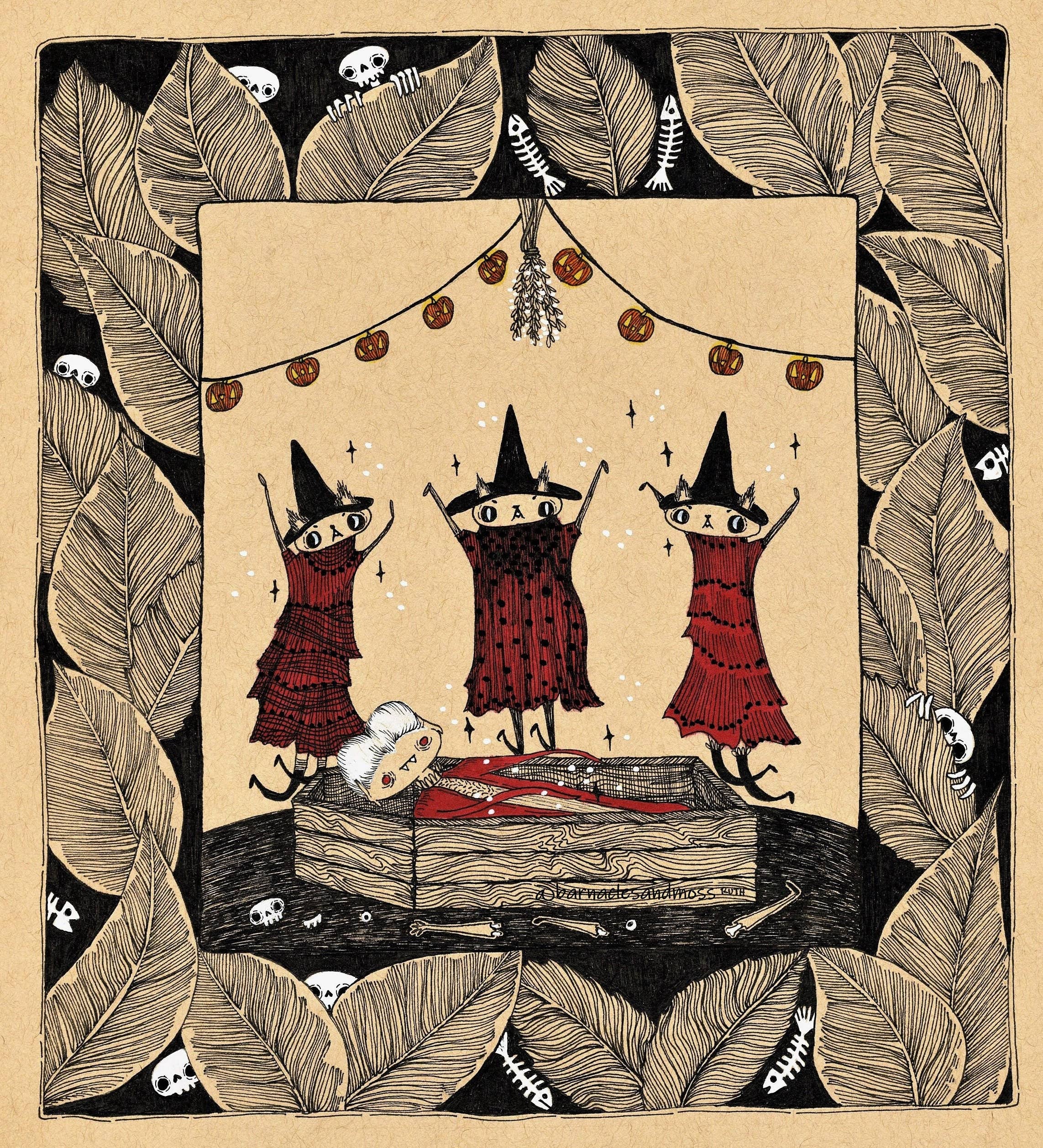 Barnacles and Moss – Impressão artística por atacado – Impressão de Arte Fina Cat Coven0