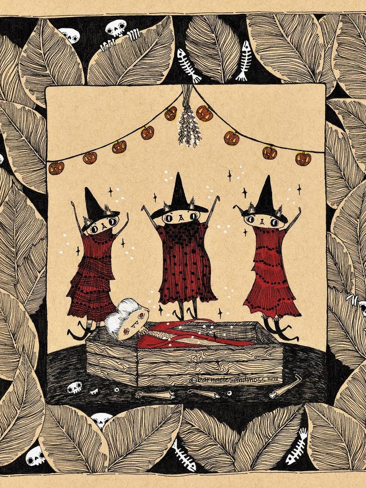 Impression d'art de Cat Coven pour la vente par Barnacles and Moss