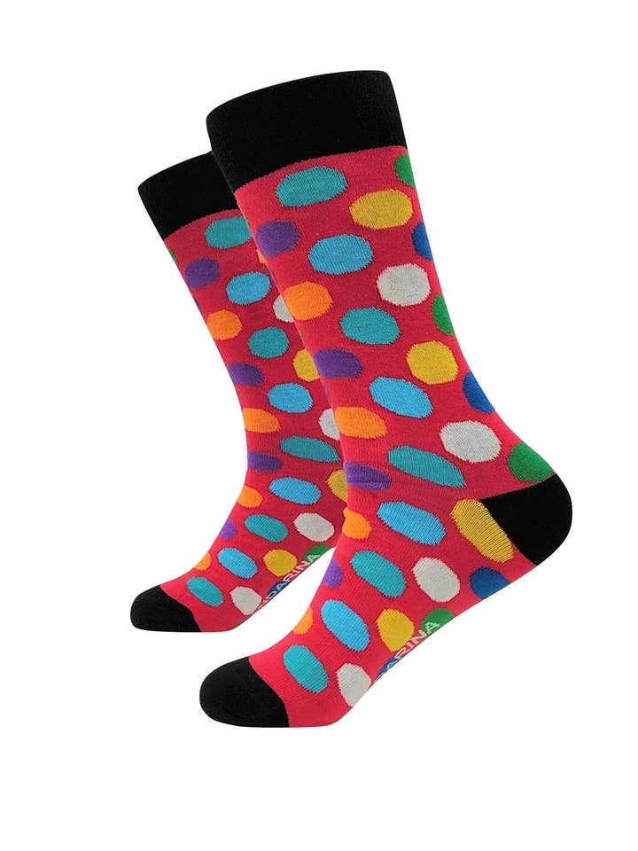 Payaso de puntos para venta al por mayor de Mandarina Socks