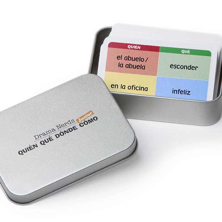 Schede storia QUIÉNQUÉDÓNDECÓMO Junior per la vendita all'ingrosso da parte di Drama Nerds