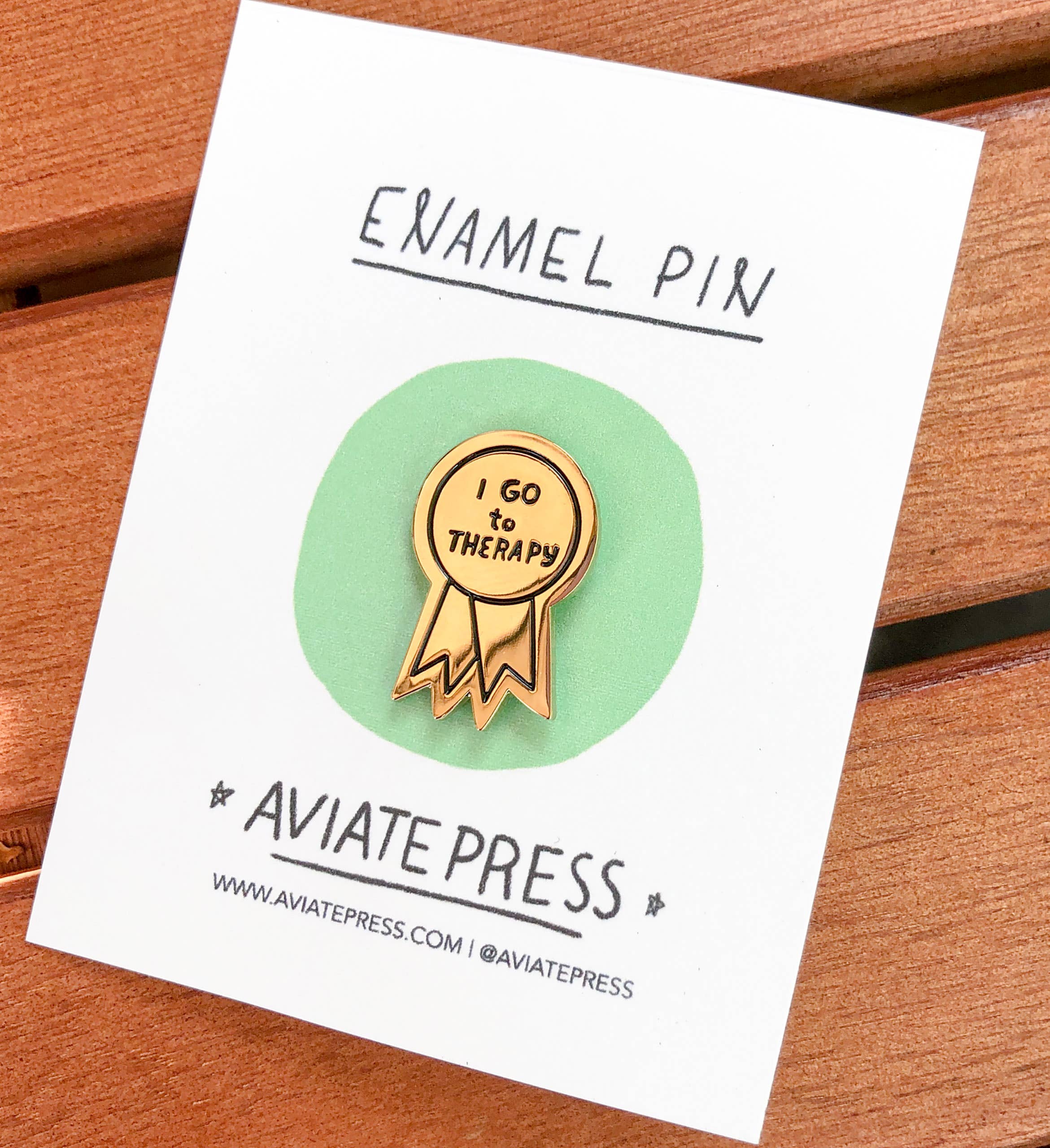 Aviate Press - Wholesale Lapel Pin/Button - Therapy Enamel Pin4