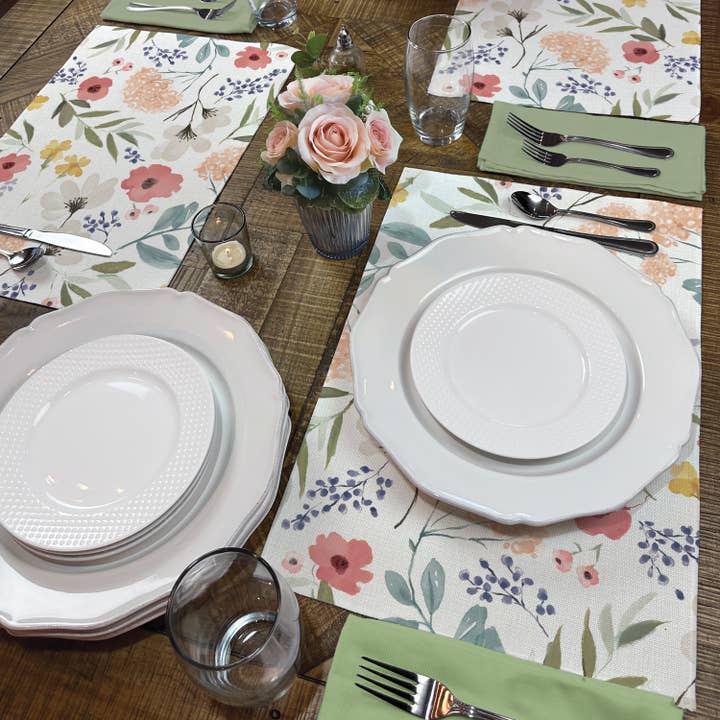 CounterArt/Highland Home/Thirstystone/CoasterStone - Wholesale Placemat - Meadow Decorative Poly-Cotton Blend Placemat