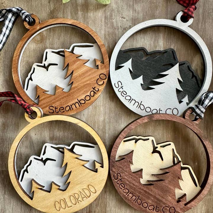 True Life Concepts - Wholesale Ornament - Mountain christmas ornaments, colorado gifts for tourists
