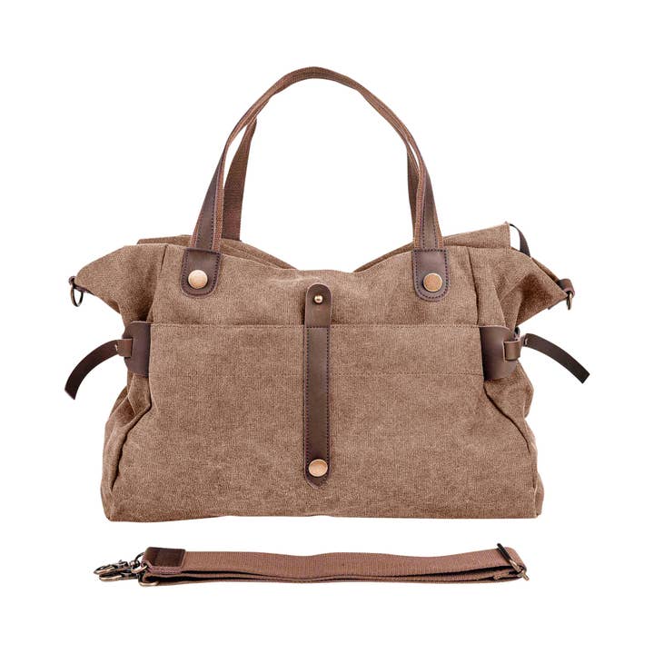 ZEDE PARIS - Wholesale Weekender Bag - Women's - SAINT-LAZARE - Weekend travel sports bag in canvas and leather4