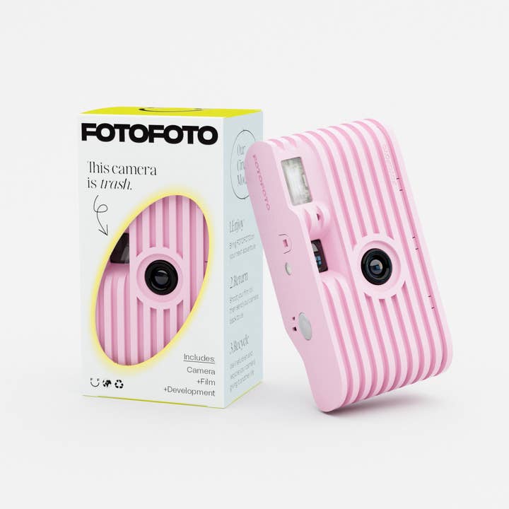 Pink Fotofoto FF-1 "Tulip" | Sustainable Disposable Camera for wholesale on Faire