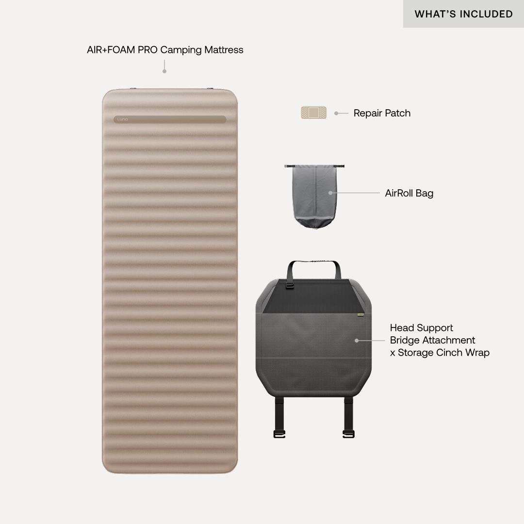 Luno - Wholesale Bedding Blanket - AIR+FOAM PRO Camping Mattress - Tall (78" Long)1