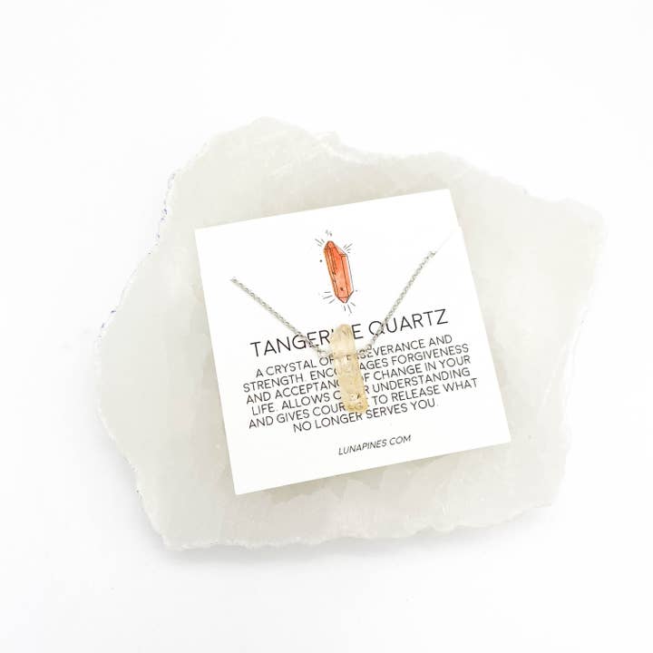 Luna Pines – Colar pingente/pendente por atacado – Colar de quartzo tangerina todos os dias1