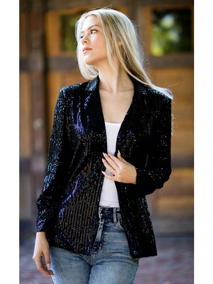 Urban Diction - Wholesale Blazer - Women's - Urban Diction Sequin Blazer