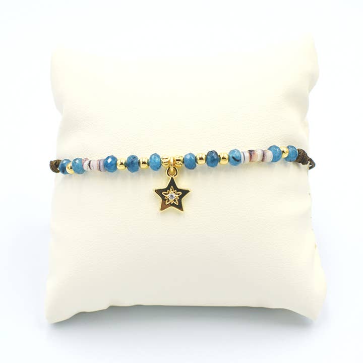 Bracelet Citali, brazalete bohemio con dije de zirconia for wholesale by WHIMS JEWELS