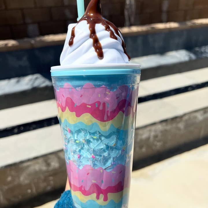 Bewaltz - Wholesale Insulated Mug/Tumbler - Layered Soft Serve Ice Cream Tumbler - 16 Oz