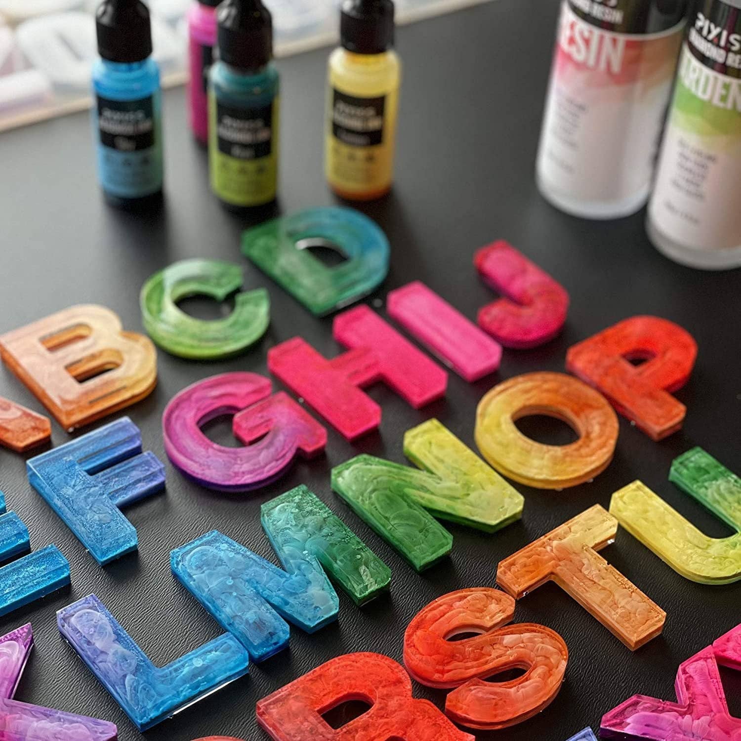 Pixiss – wholesale Hantverkstillbehör – Pixiss resinformar för alfabetet – paket5