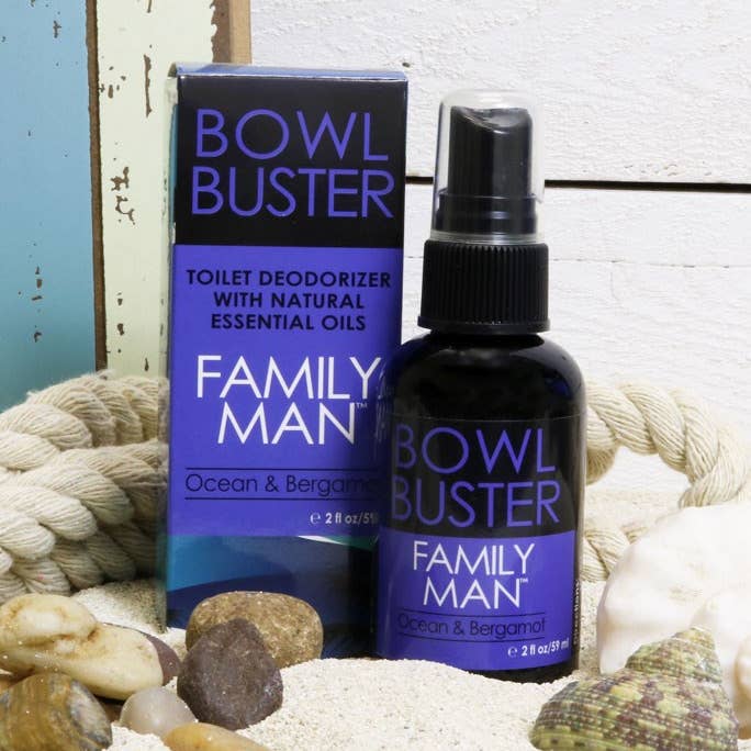 Father's Day Bowl Buster Toilet Spray | Family Man for wholesale by Seriously Shea