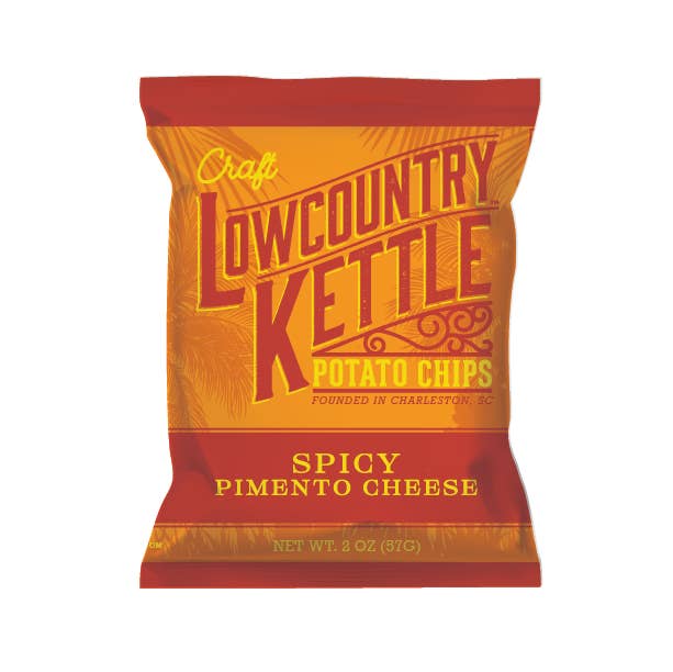 Lowcountry Kettle - Wholesale Crisps - Spicy Pimento Cheese Potato Chips - 24 bags