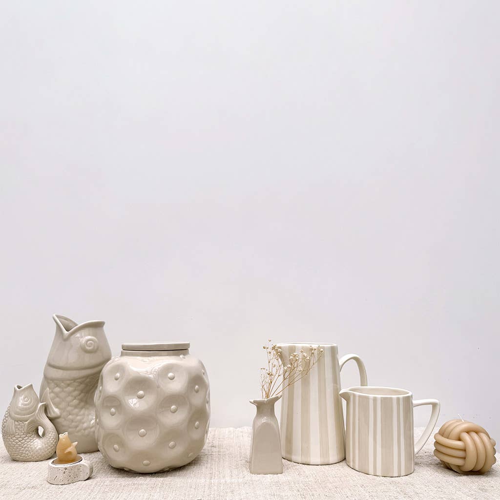 Opjet Paris - Wholesale Vase - Ceramic vase Fish pm sand L8.2 D5 H12cm1