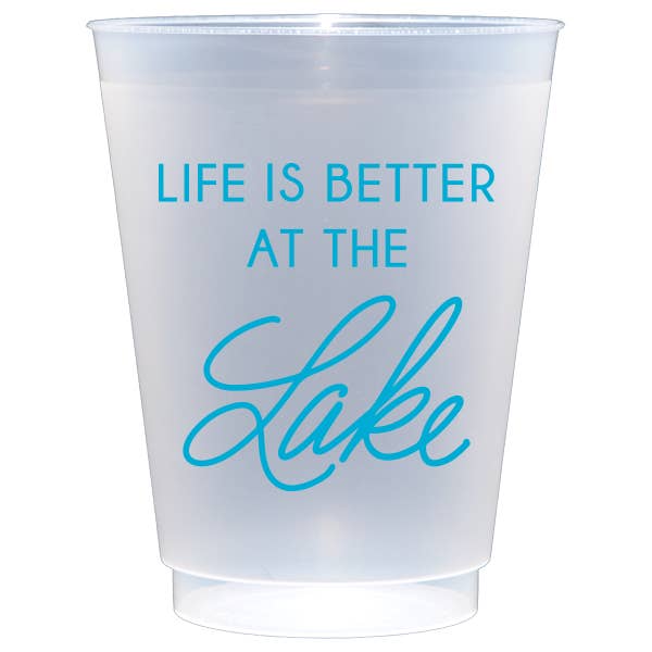 Birdie Mae Designs - Wholesale Disposable Cup - Life is Better At The Lake | Frosted Acrylic 16oz Set of 86