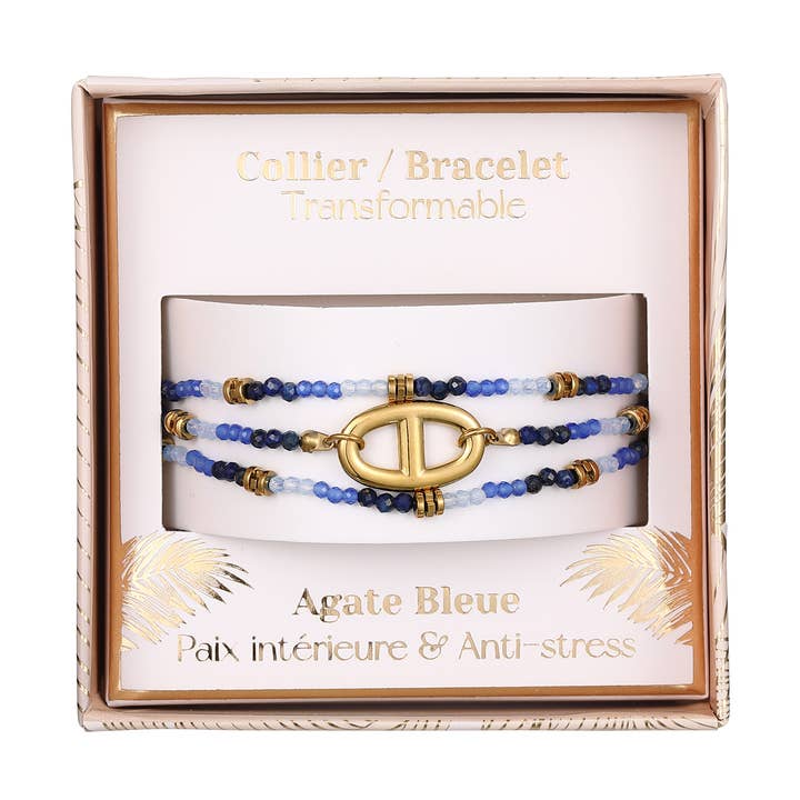 Convertible Necklace/Bracelet – Natural Stones for wholesale by STELLA GREEN