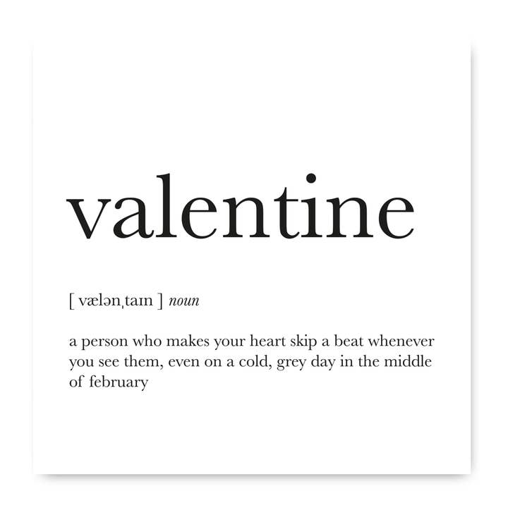 Valentine Noun Card, Valentines Card for wholesale by Deliart.co.uk