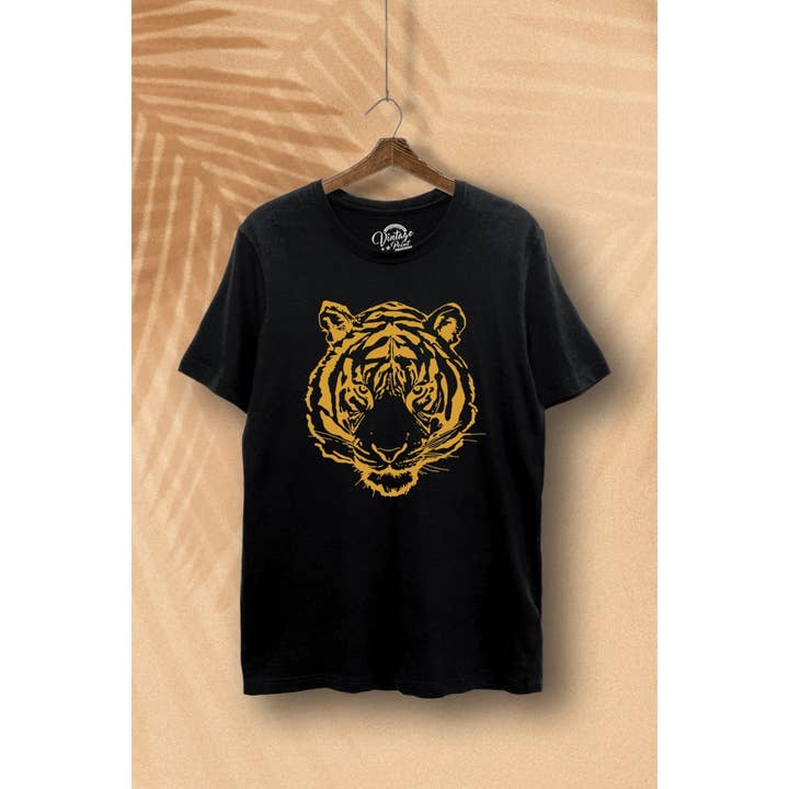 T123-Y4291 T-SHIRT VINTAGE IMPRIMÉ TIGRE pour la vente par VINTAGE POINT USA