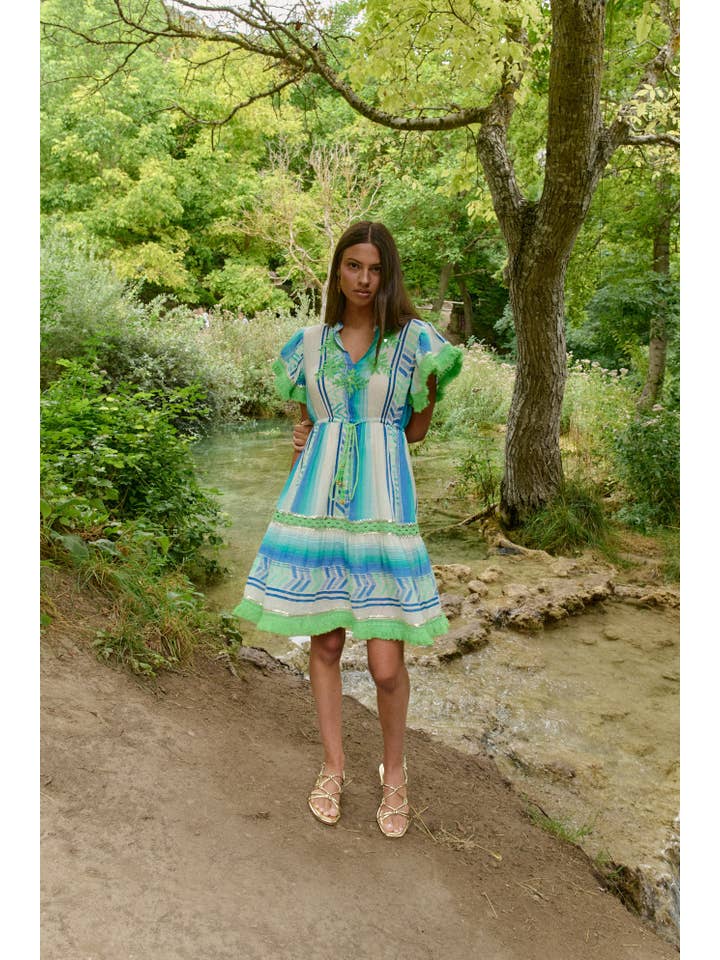 Piti Cuiti - Vente Robe – femme - Robe courte Frida Aqua