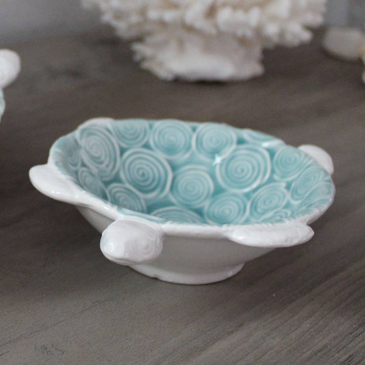 CB Home Collection - Wholesale Decorative Plate/Dish/Bowl - Sea Turtle Dishes - Set of 2 - Green & Blue4