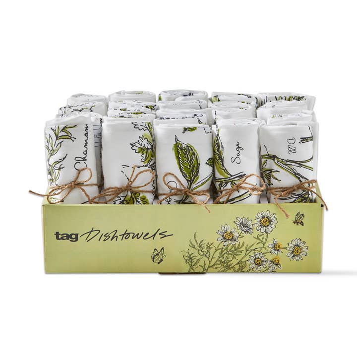 tag - Wholesale Tea Towel - Herb Dishtowel Assortment of 25 & CDU - Multi0