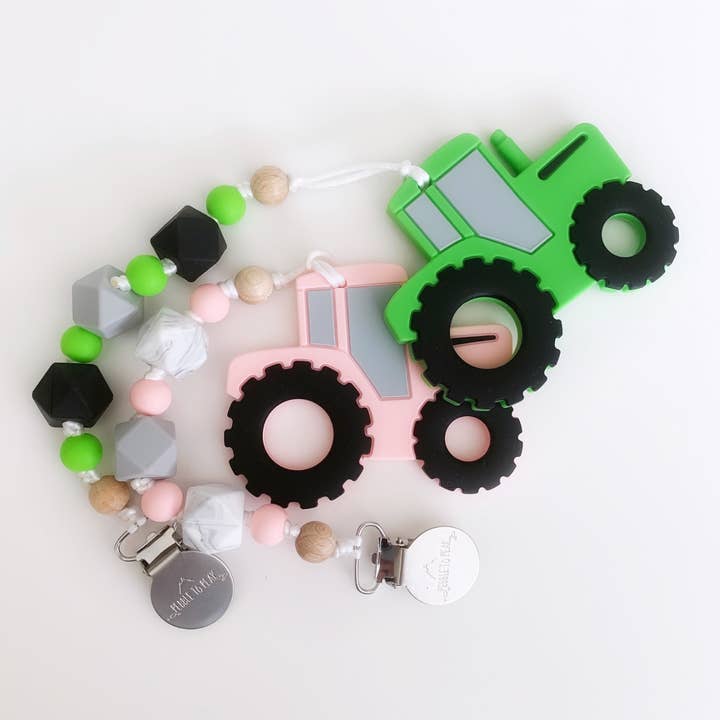 Tractorbijtring met clip (siliconen) voor wholesale door Pebble To Peak