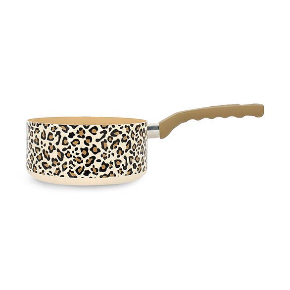 Leopard casserole 18cm recycled aluminum brown for wholesale by Menastyl
