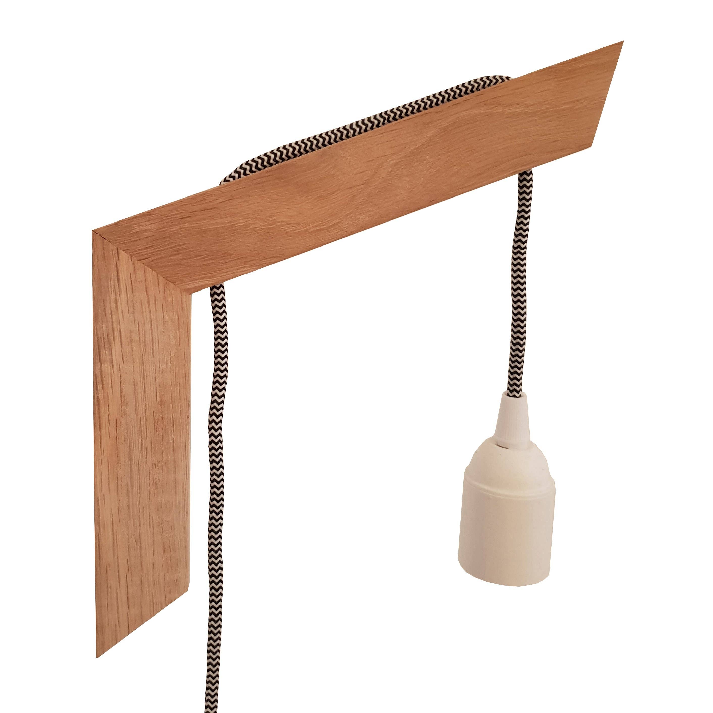 Tedzukuri Atelier - Vente Appliques - Luminaire mural en origami - Support en bois bicolore3